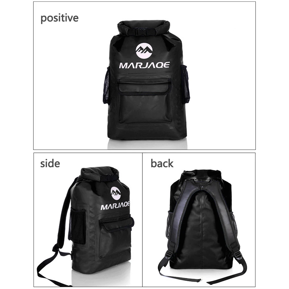 22L Waterproof Backpack Upstream Backpack Roll-Top Closure Water Resistant Bag Large Capacity for Kayaking Boating Rafting