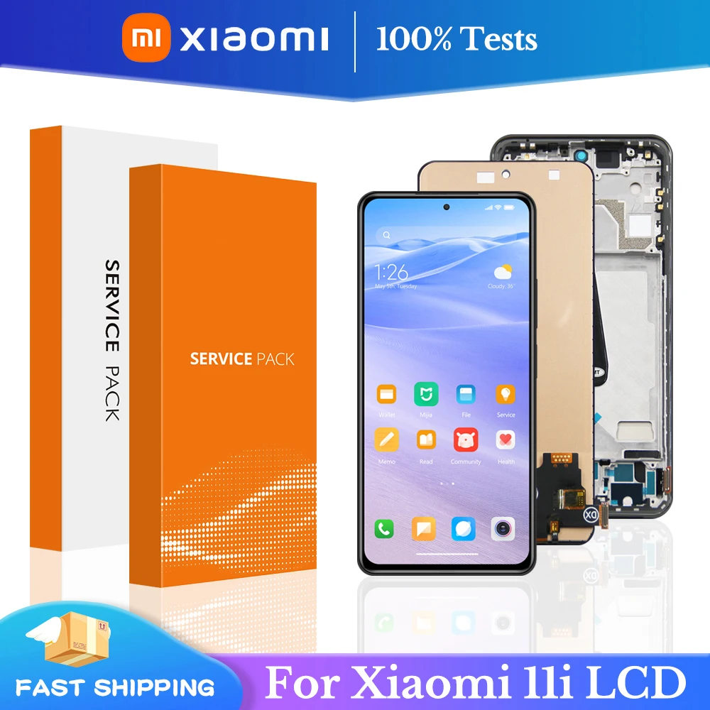 

100% Tested For Xiaomi Mi 11i LCD Display Touch Screen With Frame Digitizer Assembly Replacement For Xiaomi Mi 11i LCD Screen