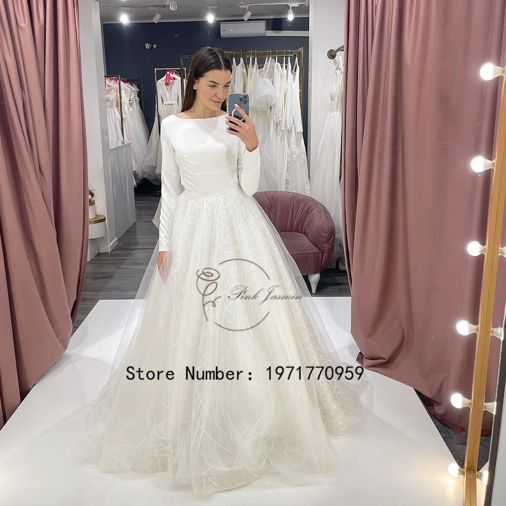 

Gorgeous Ivory Deep V Neck Wedding Dresses For Women 2023 Luxury Mermaid Full Sleeves Court Train Bridal Gowns vestido de noiva