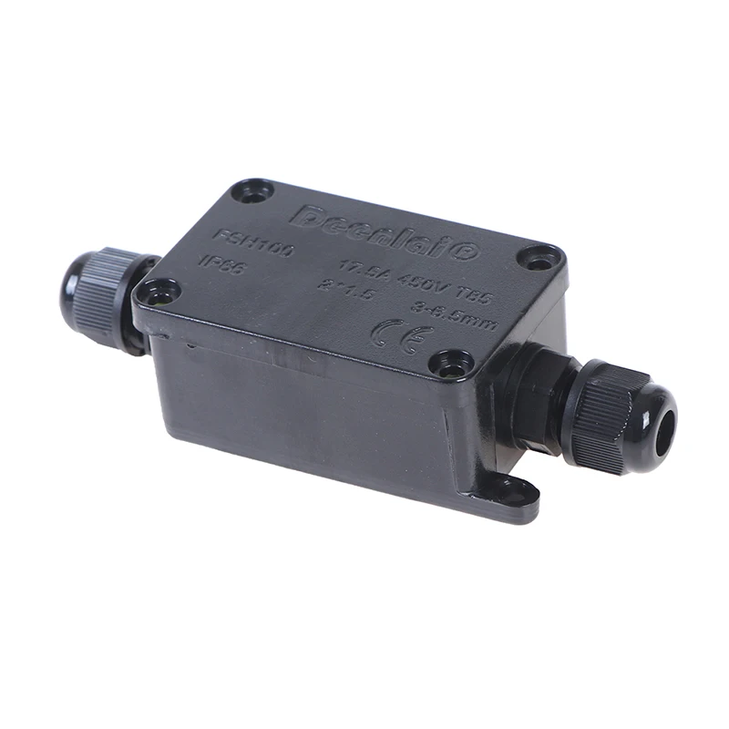 2 Way IP66 Outdoor Waterproof Electrical Cable Wire Connector Junction Box 1PC With Terminal 450V For Led Light plastic electronic box enclosure electronic box enclosure