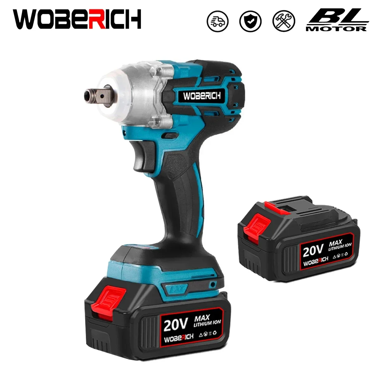 2 IN 1 Brushless Cordless Electric Impact Wrench 1/2 inch Screwdriver Socket Power Tools Compatible for Makita 18V battery