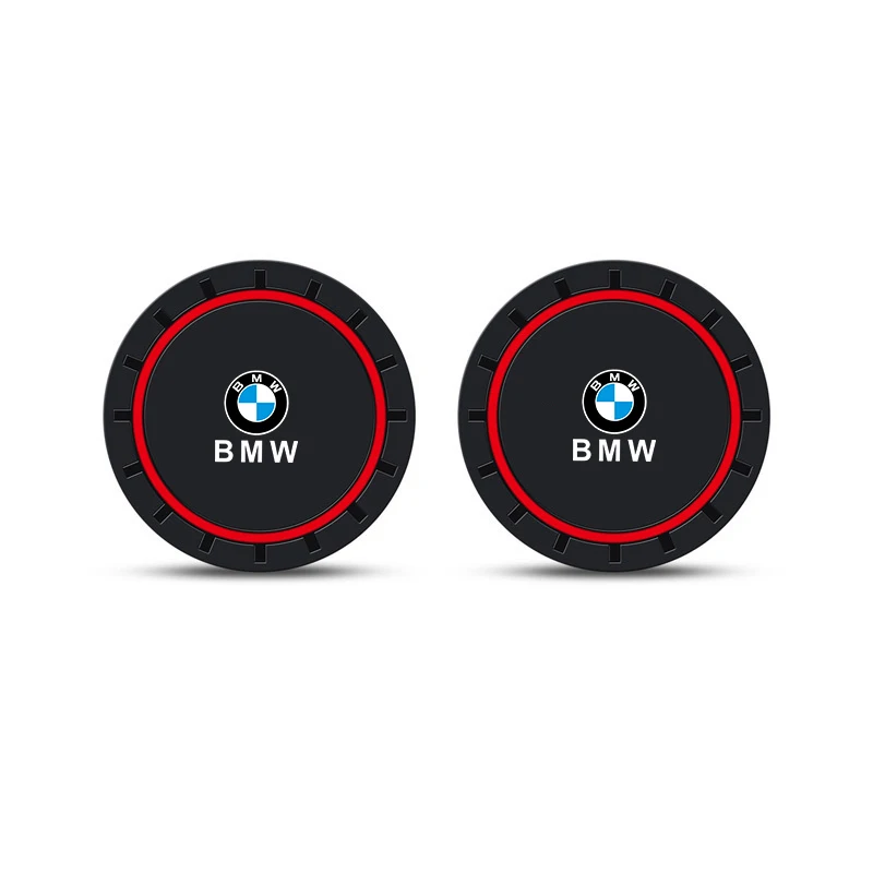 2개 자동차 컵받침 논슬립 실리콘 매트 BMW E39 E46 E90 E60 F10 F11 F20 F30 F34 F01 G20 G21 G31 G38 G60 X1 X3 X5 X7 액세서리