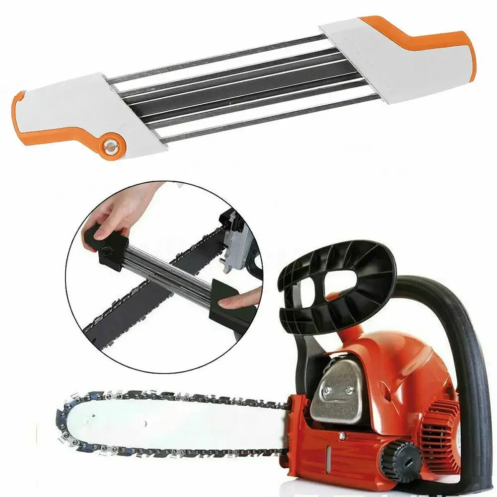 

2 In 1 Metal Easy Chainsaw Chain File Sharpener 3/8" P 4.0mm 4.8mm 5.5mm Fast Sharpening For Stihl Husqvarna Oregon Chain saw