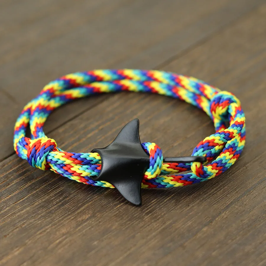 Marine Manta Rope Bracelet For Men Adjustable Nautical Accessory