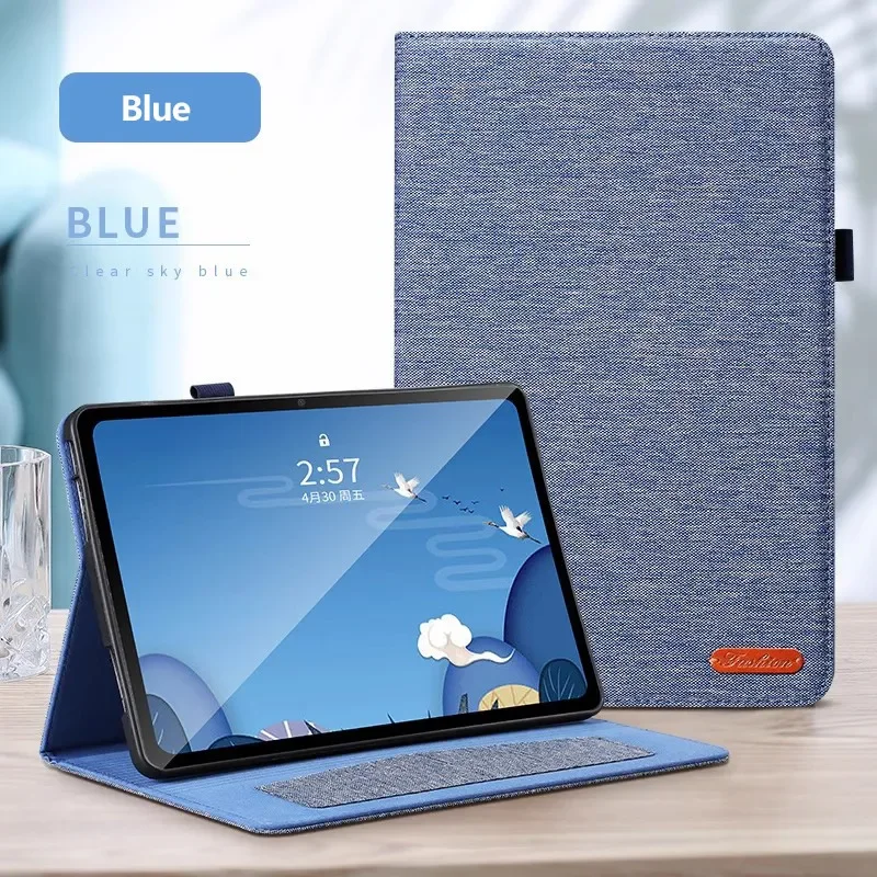 Stylish Cloth Flip Stand Case with TPU Soft Back Cover