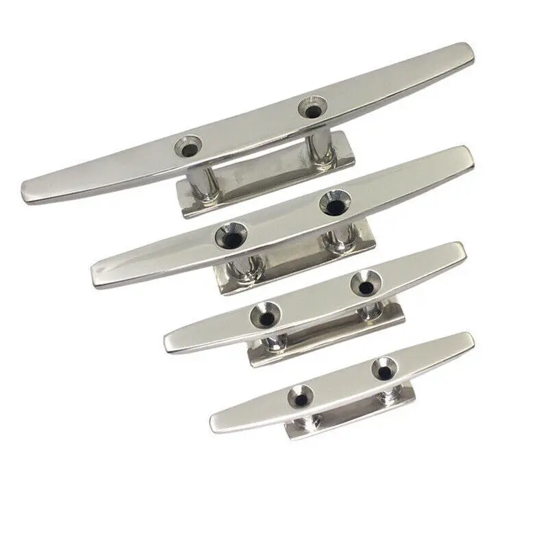 

1pc 316 Stainless Steel Dock Boat Cleats 5 Inch 8 Inch Mirror Polish Marine Boat Yacht Open Base Deck Cleat