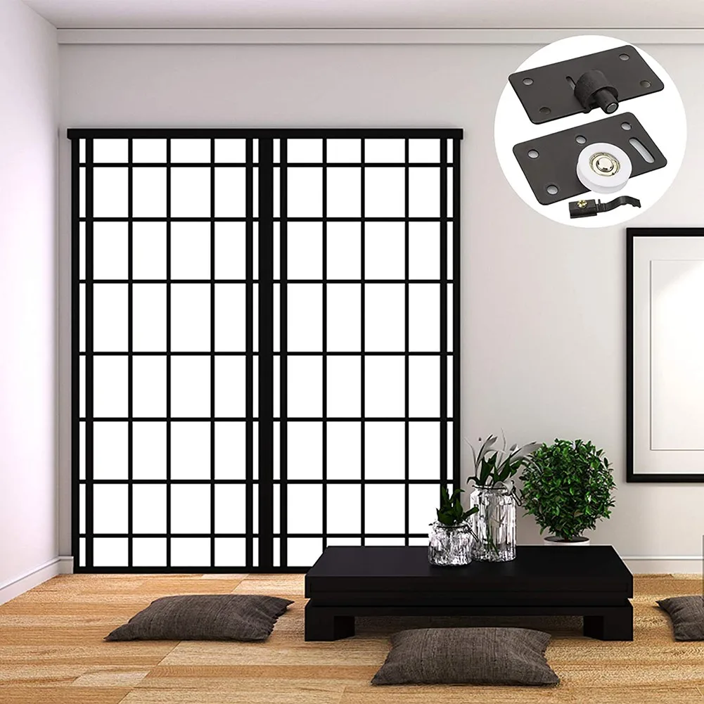 

Brand New Sliding Door Roller 2 Sets Adjustable Height Black Closet Concave Door Roller Sliding Wear Resistant