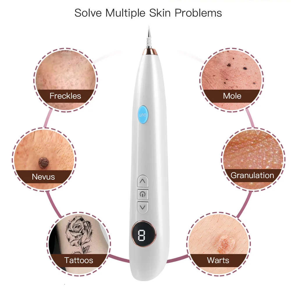 Mole Removal Pen for Skin Tag Remover Freckle Black Dot Papilloma Warts Mole Pimples Tattoo Removal Laser Pen Beauty Care Tools
