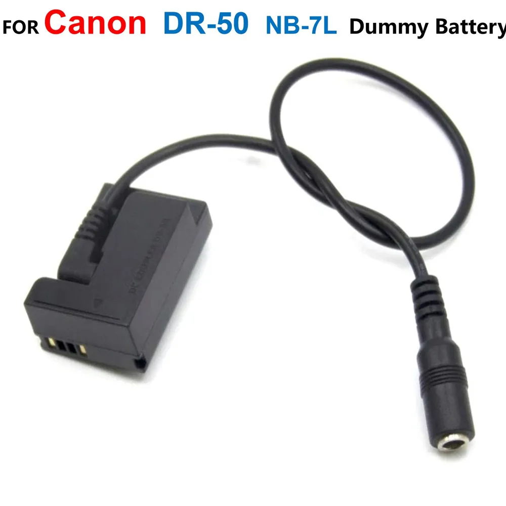 

DR-50 DR50 DC Coupler With Dc Cable NB-7L Dummy Battery For Canon Digital Cameras PowerShot G10 G11 G12 SX30 IS SX30IS SX Series