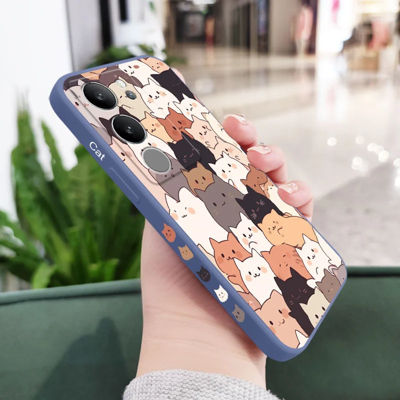 Cute Stacking Cat Silicone Phone Case Cover