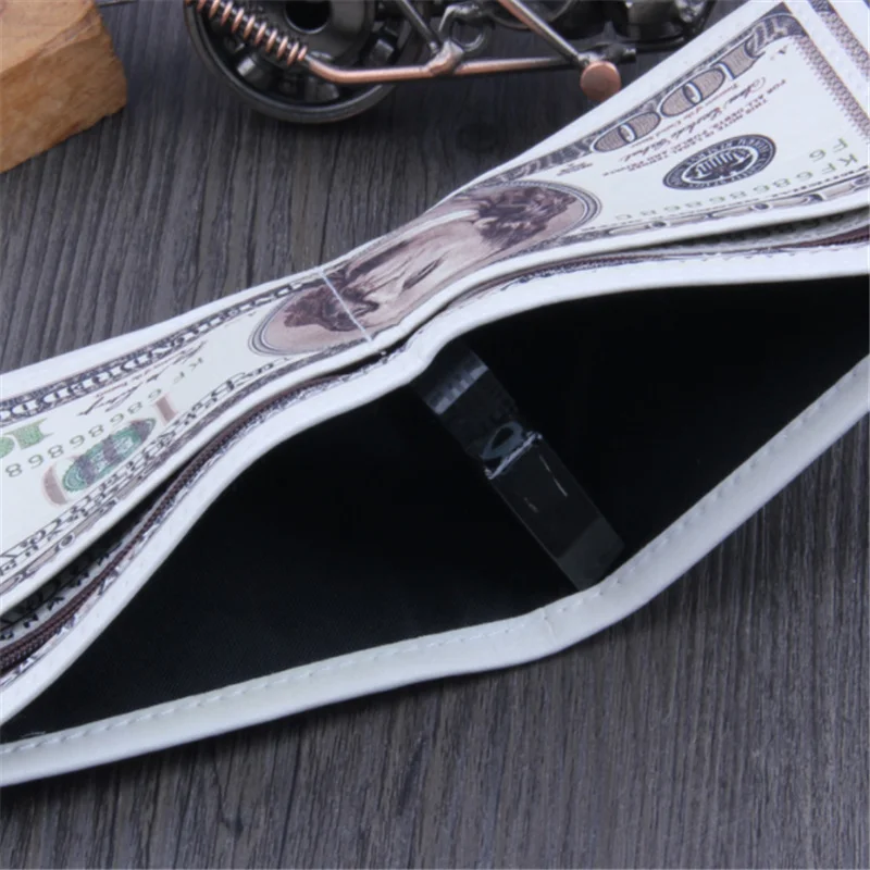 Cute US Dollar Wallet For Boys Kids Men Pu Leather Money Bag Novelty Gift Teens Student Purse Women Male Coin Pouch New