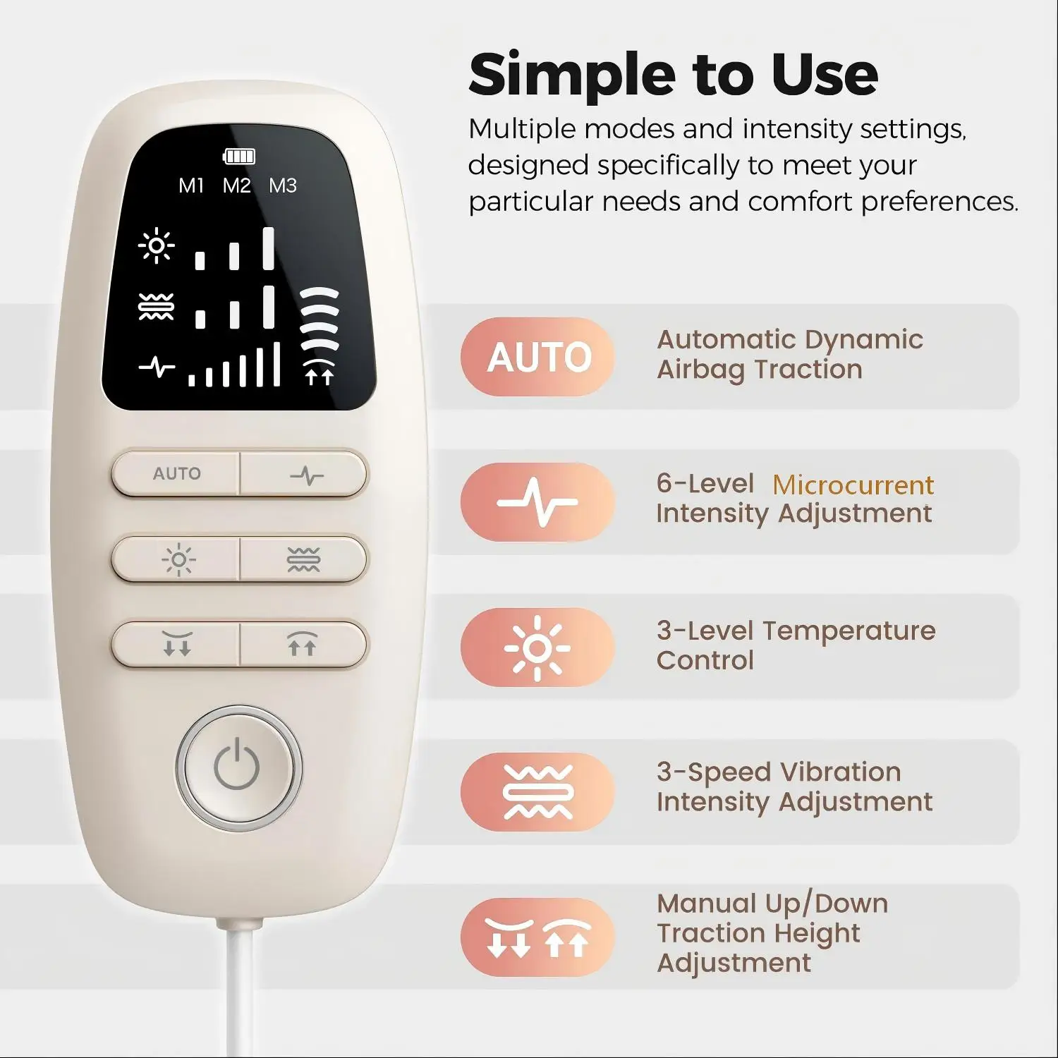 Electric Waist Massager Lumbar Traction Device Back Stretcher Lumbar Spinal Support Machine with Dynamic Airbag Traction 5