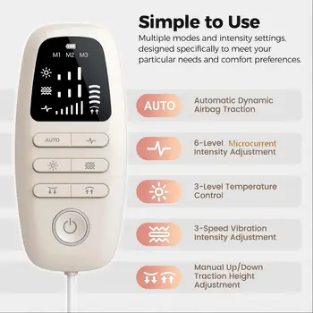 Electric Waist Massager Lumbar Traction Device Back Stretcher Lumbar Spinal Support Machine with Dynamic Airbag Traction 10