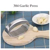 1 pcs 304 Stainless Steel Garlic Press Household Garlic Masher Kitchen Garlic Grinder Press Kitchen Accessories Tool 2