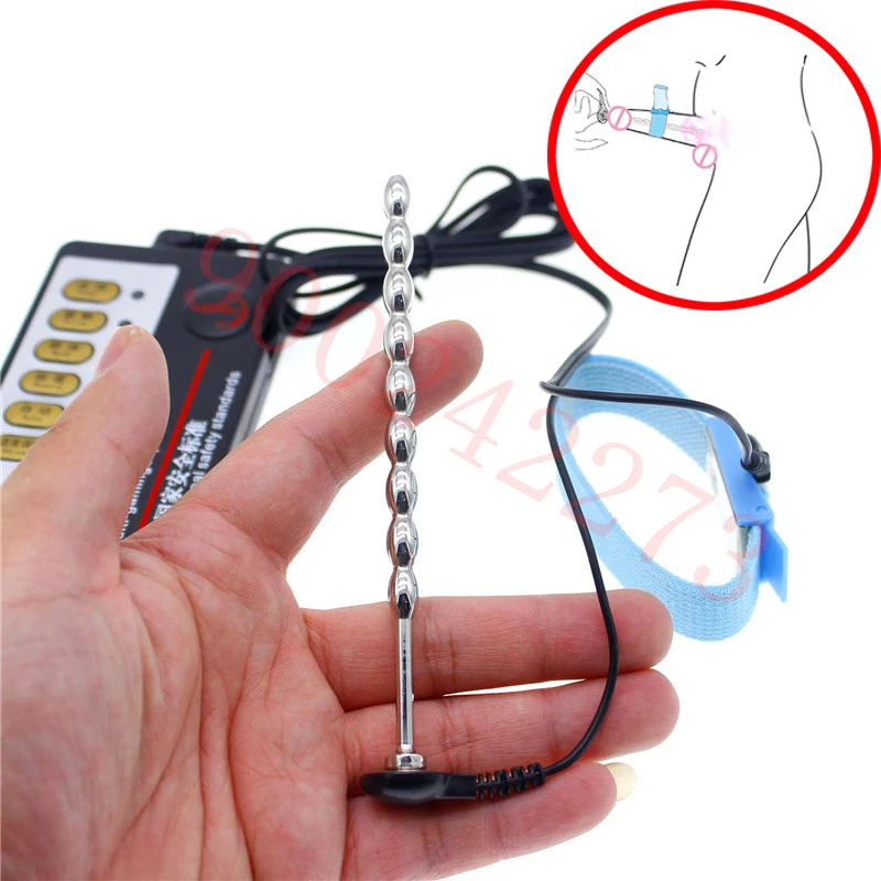 BDSM Electric Shock Penis Plug/Ring Electro Urethra Sound Catheter Dilator E-Stim Cock Extender Male Masturbator Sex Medical Toy electro sex toys electric sex toys penis rings