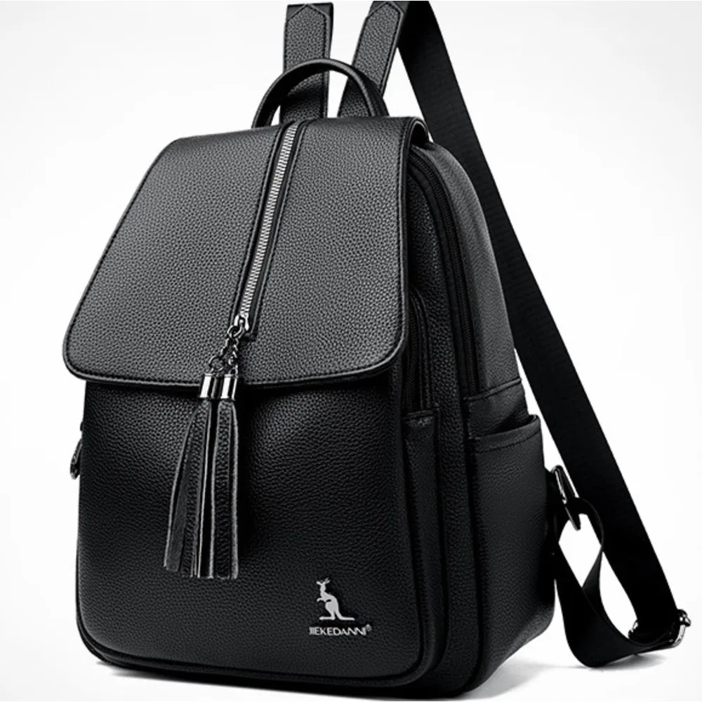 Mom's backpack, new tassel versatile casual women's bag, large capacity, high-quality texture, stylish travel bag_voghion.com