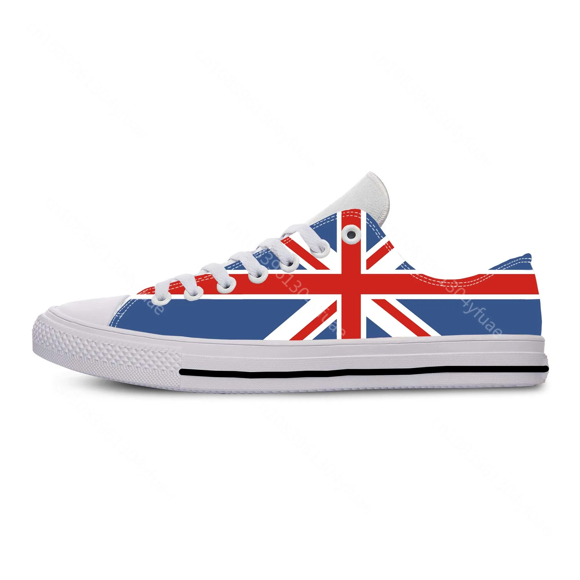UK England Union Jack British Great Britain Flag Casual Cloth Shoes Low Top Comfortable Breathable 3D Print Men Women Sneakers 3