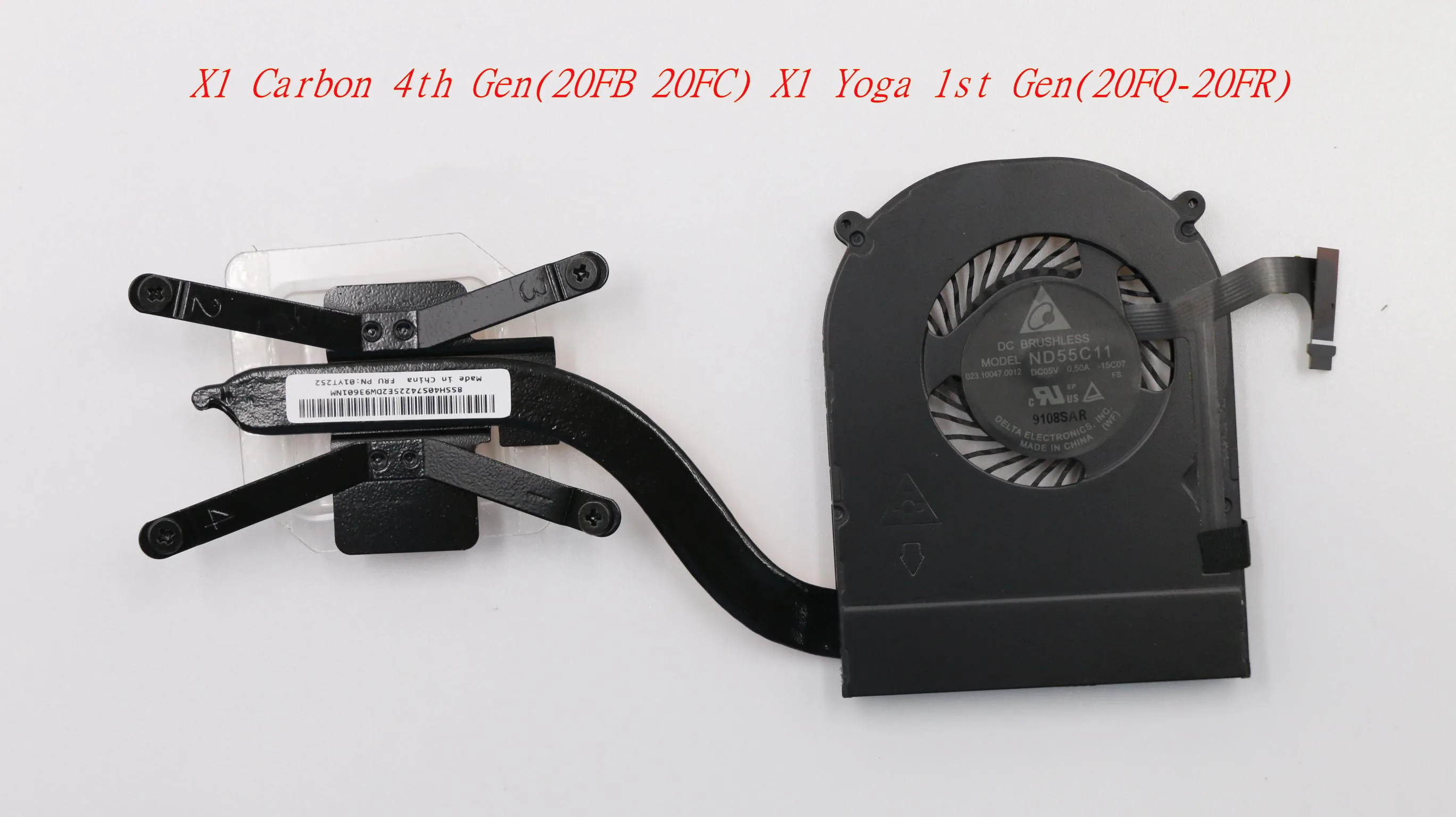 

New/Orig For Lenovo ThinkPad X1 Yoga 1st Gen X1 Carbon 4th Gen CPU Cooler Cooling Fan Heatsink FRU:01AW976 01YT252 00JT800