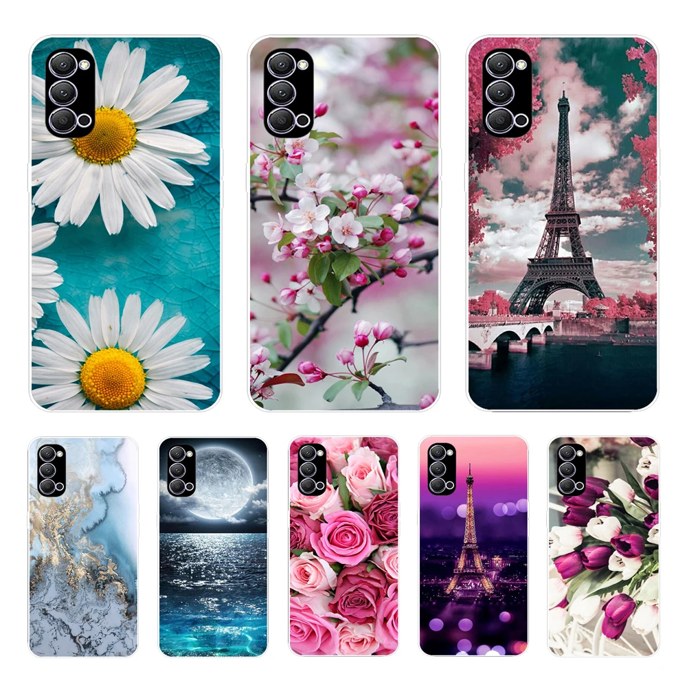 Per Oppo Reno4 Pro Custodia Reno 4 Custodia Morbida In Silicone Verniciato Carino Per Oppo Reno4 5G Reno 4 Pro 5G Cph2089 Custodie Per Telefoni Fundas