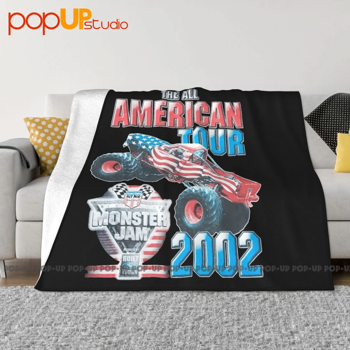 Monster Truck Jam 2002 Grave Digger All American Tour Coperta Peluche Divano Letto Skin Friendly