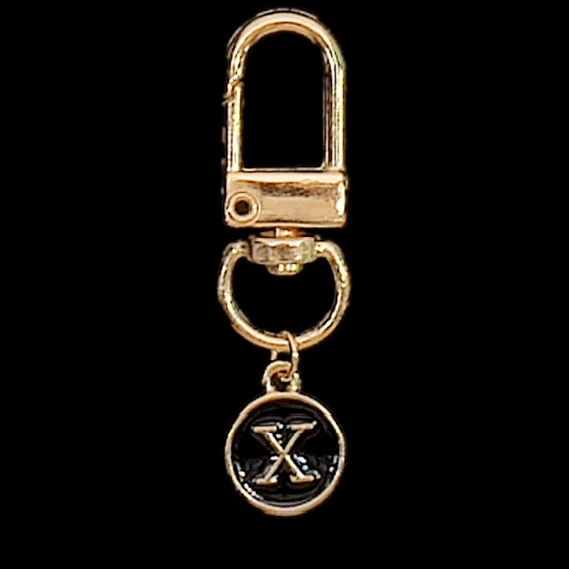 Portachiavi fai da te alla moda con lettere dalla A alla Z, ciondolo carino per borsa, portachiavi con 26 iniziali dell'alfabeto, accessori in metallo, idea regalo