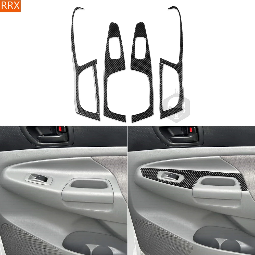 

Car Interior Door Handle Panel Frame Cover Trim Stickers For Toyota Tacoma 2009 2010 2011 2012 2013 2014 2015 Car Accessories