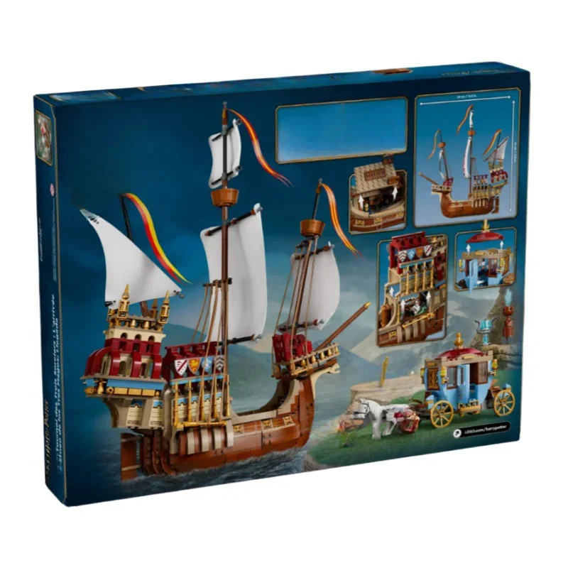1229Pcs 트라이위즈드 토너먼트 도착 마법 영화 배 모델 브릭 76440 빌딩 블..