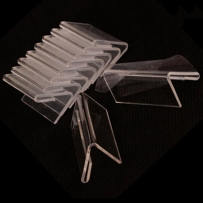 L-Shaped Acrylic Mini Label Stand Logo Display Booth Name Price Card Retail Bread Buffet Acrylic Transparent Price Card