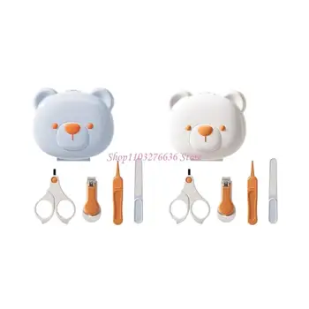 R6FD Strumento per cura delle unghie dei bambini per toelettatura per neonati Include tagliaunghie e pinzette