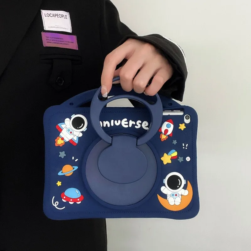Children's 360° Rotating Handle Stand Tablet Case - Durable and Protective Cover