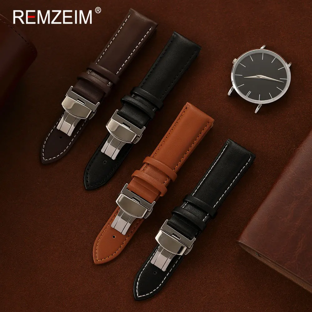 Men's Watch Strap with Butterfly Buckle - Comfortable & Durable for Everyday Wear