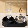 Automatic Drinking Double Bowl Stainless Steel Bowl Dog Bowl Dog Basin Pet Drinking Dog Cat Supplies Cat Bowl Cat Basin 2