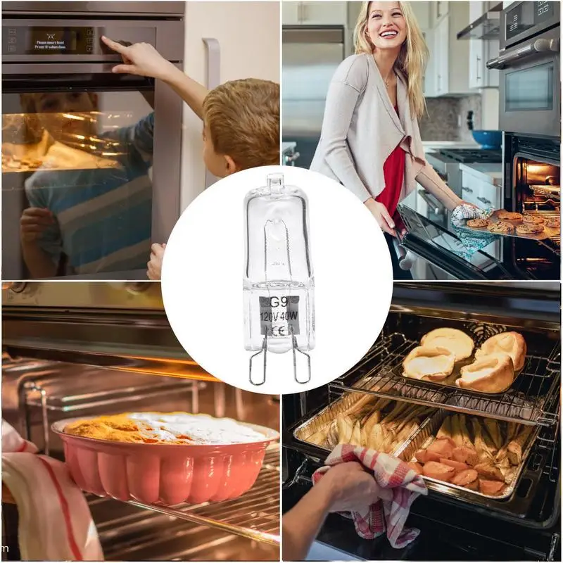 G9 Halogen Bulb 40W 110-130V 220-240V 2600K Portable for Oven Lighting