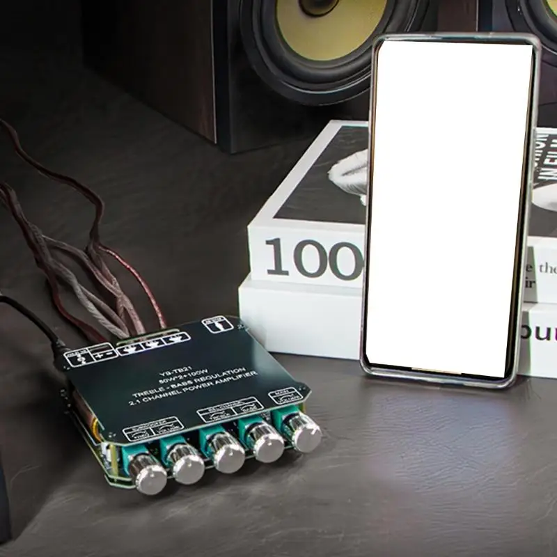 Aux 입력이 포함된 2.1 채널 호환 증폭기 보드, 홈 사운드용 50Wx2+100W 서브우퍼 전원 모듈, DIY D2RC