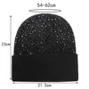 Thicken Women Knit Beanies With Rhinestone Slouchy Beanie Hats Winter Knit Caps Breathable Soft Ski Hat Cuffed Skull 1
