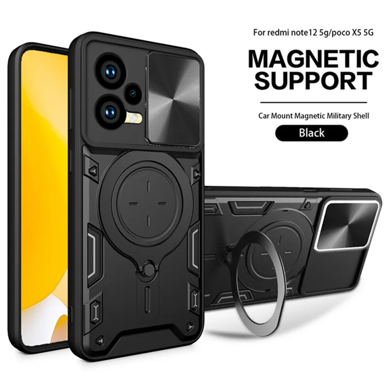 

Противоударный чехол с магнитным кольцом для Xiaomi Redmi Note 12 Pro 12 Pro Plus 12S
