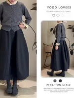 Korean Sle plus Size Midi Skirt Women's Faionable Vintage Floral Print Ele Versatile Mid-Length f Skirt - Image 2