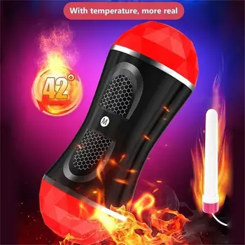 2 In 1 Male Real Vagina Deep Throat Double Masturbator Adult Endurance Exercise Male Sex Toy Pussy Masturbators for Men Sex Shop 5