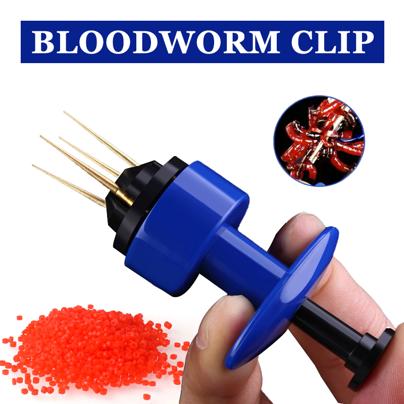 Bait Clip blood worm Bait Clip Portable bait earthworm device 1Set fishing Fishing lines Baits Elastic fishing accessories