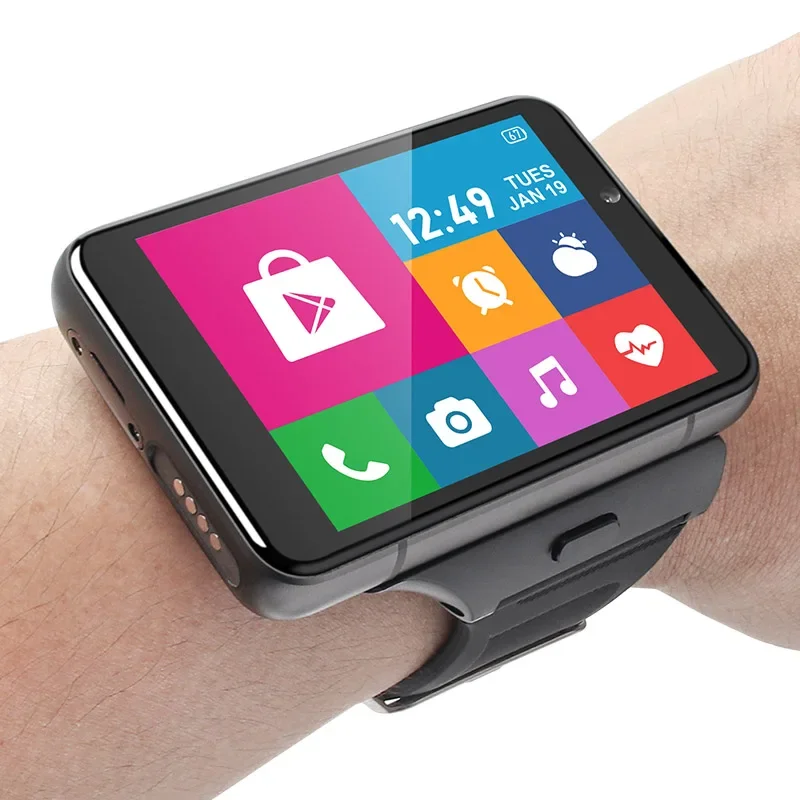 UNIWA DM200 4G LTE Watch Phone 4GB RAM+64GB ROM Android 9 Smart Watch With SIM 5MP+13MP 2.88" Big Touch Screen Heart Rate Sensor 2