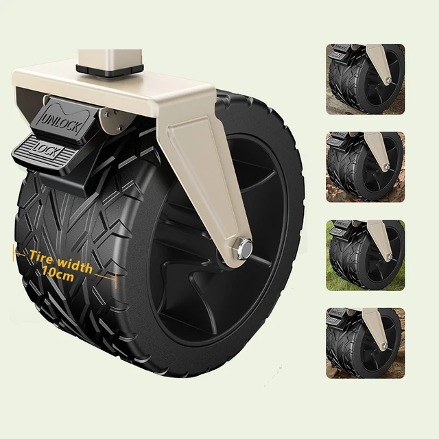 Off Road Kerék Összecsukható Kerékpár Nagy Kapacitású Többfunkciós Park Kültéri Tengerparti Rekreációs Jármű Hordozható Barbecue Autó - Image 5