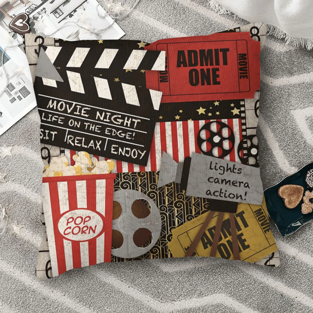

Home Movie Polyester Cushion Cover For Sofa Car Decorative Reusable Pillow Cover