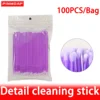 100pcs Paint Micro Brush Head Mini Car Cleaning Detail Brush Multi-Purpose Brush Eyelash Extension Cleaning Swab Makeup Tool 1