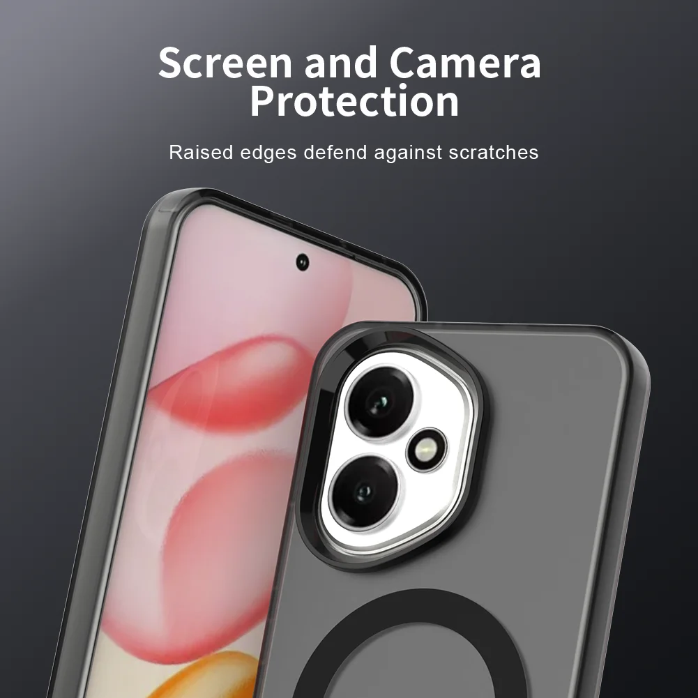 Magnetic Wireless Charging Case - Candy Colors Transparent Back Shell Cover