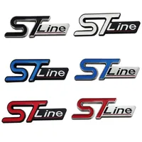 1X 3D métal ST LINE STLINE calandre autocollant voiture tête gril emblème arrière Badge pour FIESTA FOCUS MONDEO Auto voiture style 5