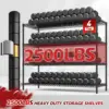 Storage Shelves 75.6" H Wire Shelving Unit with Wheels 2500LBS Heavy Duty Metal Shelves for Storage Adjustable Garage Storage Ra 3