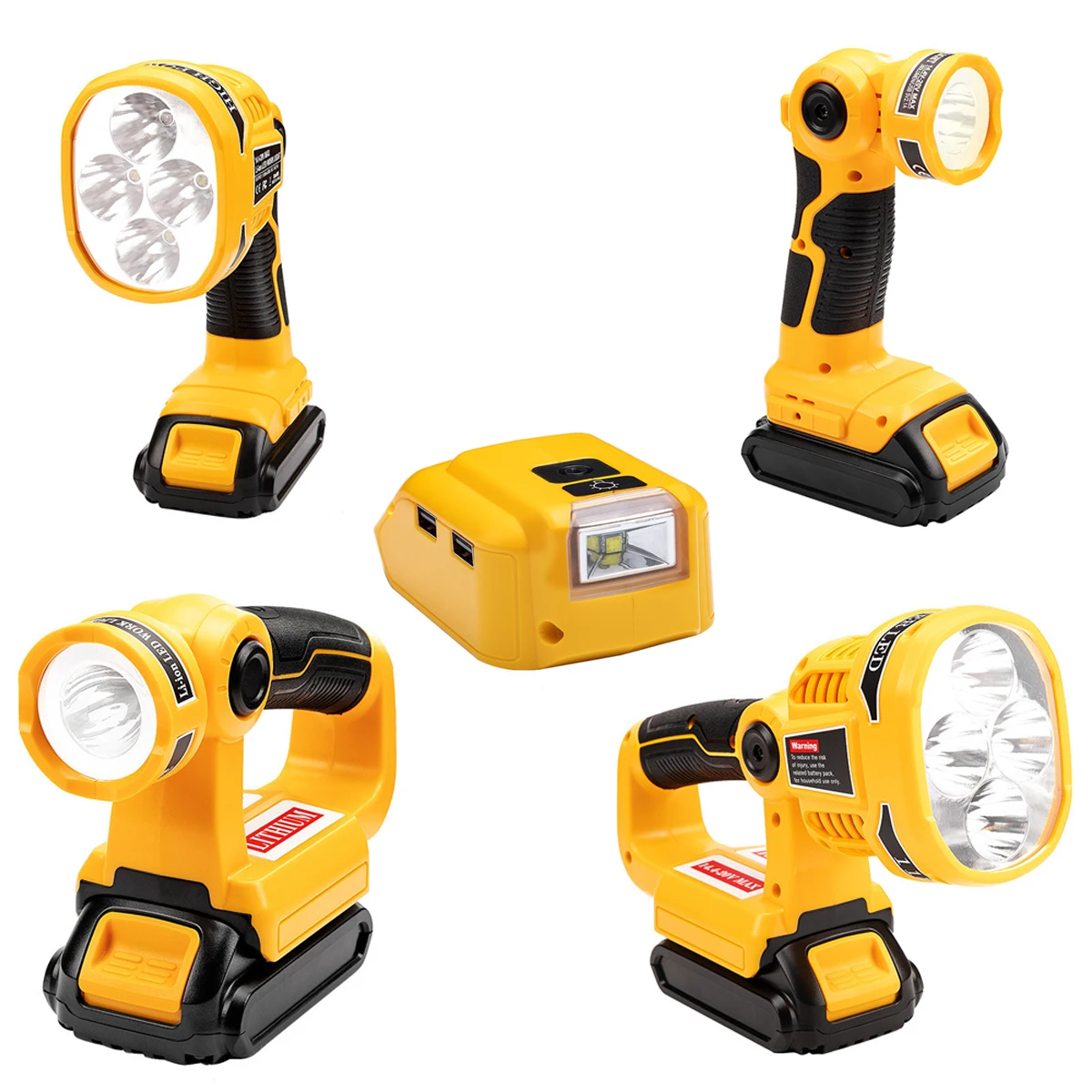 Flashlight For Dewalt LED Work Lamp For DCB140 DCB20 Li-ion - Foto 6