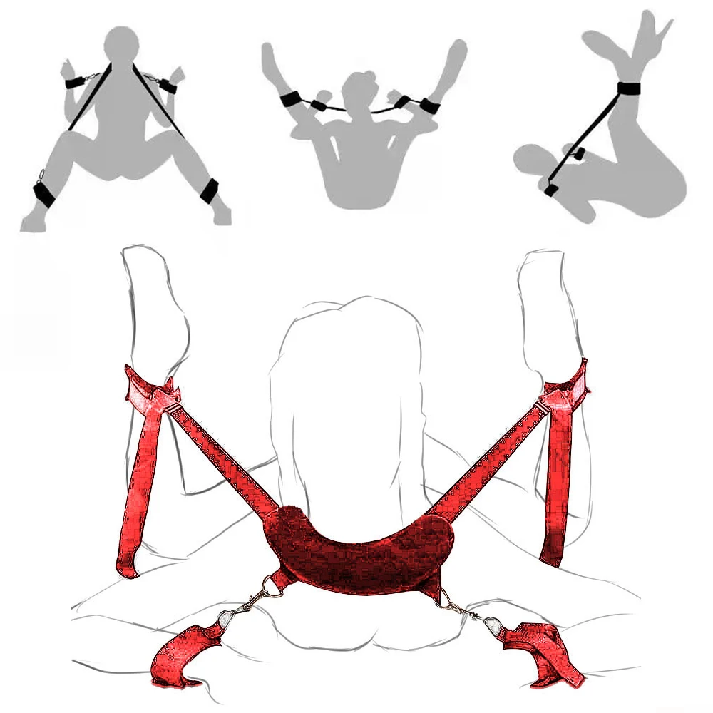 Sex Swing Restraints Sex Toys For Couples Erotic Open Leg BDSM Adult Games Nylon Chastity Ankle Handcuffs Kit Bondage Shop sex toys sex swings