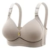 Mom Brassiere Without Steel Ring Breathable Gathered Ladies Underwear Non-magnetic Thin Cup Glossy Obese Female Ladies Bra 1