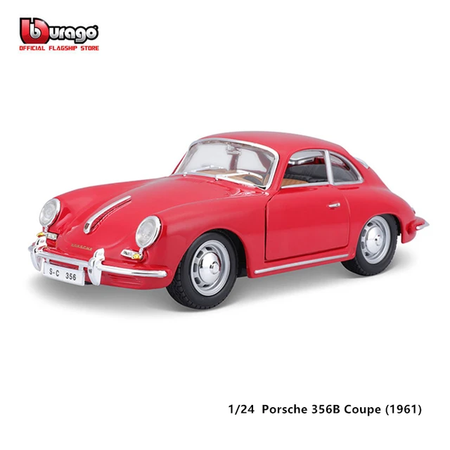 Bburago 1:24 Vintage car 1961 Porsche 356B Coupe racing Alloy car